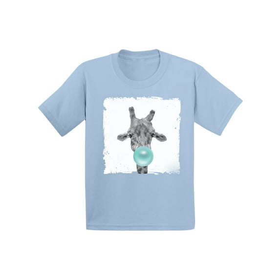 Awkward Styles Funny Animal Toddler Shirt Giraffe Kids New Animal Collection Funny Giraffe Chewing Gum Giraffe Gifts for Kids Funny Giraffe Shirt Infant Outfit Kids Style Giraffe Shirt for Children