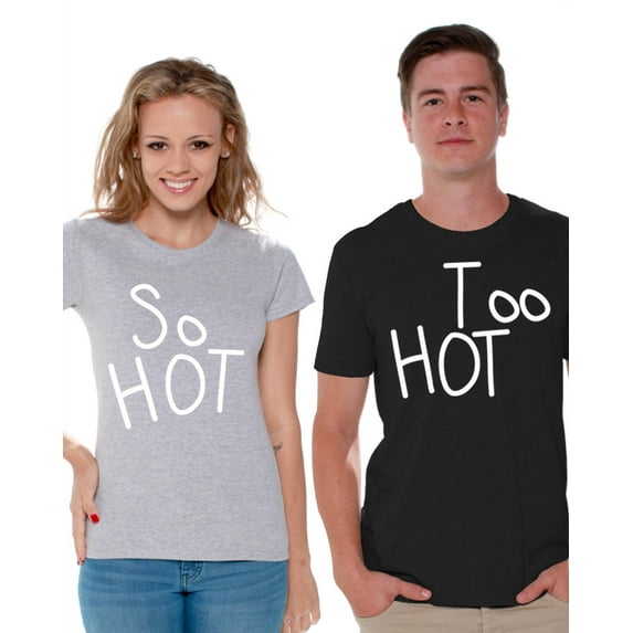 Awkward Styles Funny Couple Shirts Couple Matching Shirts So Hot Too Hot Matching Shirts for Couples Valentines Day Gift Ideas for Boyfriend and Girlfriend So Hot Too Hot T Shirts for Couples