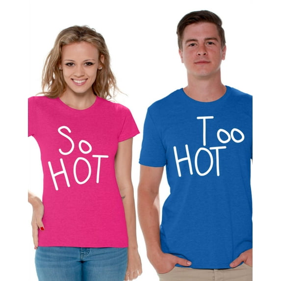 Awkward Styles Funny Couple Shirts Couple Matching Shirts So Hot Too Hot Matching Shirts for Couples Valentines Day Gift Ideas for Boyfriend and Girlfriend So Hot Too Hot T Shirts for Couples