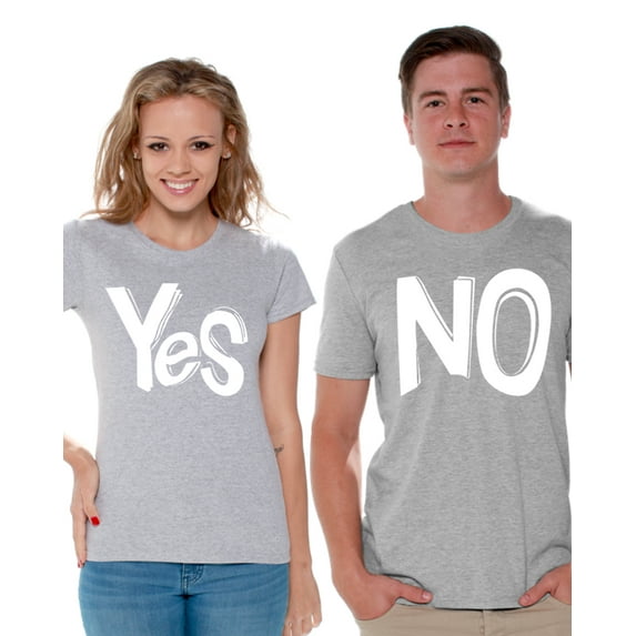 Awkward Styles Funny Couple Shirts Couple Matching Shirts Yes No Matching Shirts for Couples Valentine Gift Ideas for Couples Gift for Boyfriend Girlfriend Happy Valentines Day Couple Matching Outfits