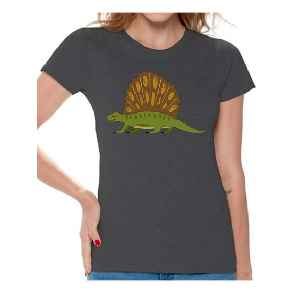 Awkward Styles Funny Dinosaur Tshirt Dimetrodon Shirts for Women Dimetrodon T Shirt Spirit Animal Shirts for Women Dimetrodon Outfit Gifts for Her Dinosaur Themed Party Dinosaur Gifts for Women