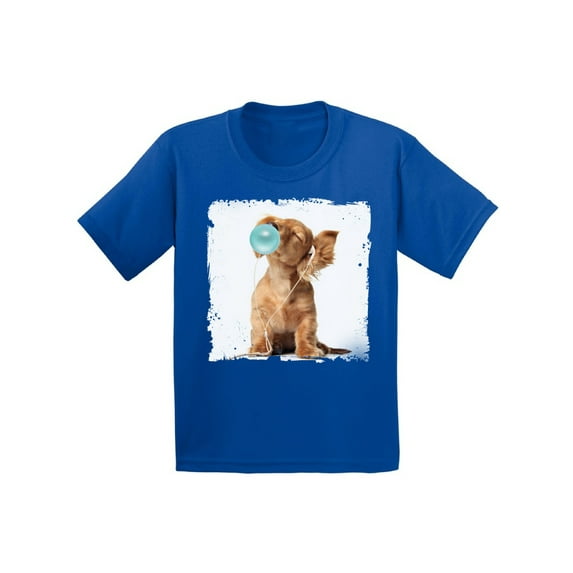 Awkward Styles Funny Little Dog Chewing Gum Shirt Puppy Lovers Lovely Dogs Gifts for Kids Animal Youth Shirt Cute Animal Lovers Clothes Kids T Shirt Gifts for Kids Puppy Clothing Childrens Outfit