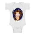 thumbnail image 1 of Awkward Styles Funny Monkey Baby Bodysuit Short Sleeve Baby Shower Gifts Monkey Outfit for Newborn Baby Monkey Bithday Party Monkey Chewing a Gum Clothing Animal Lover Gifts, 1 of 4