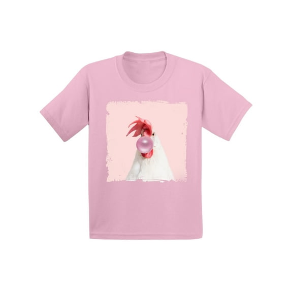 Awkward Styles Funny Rooster with Gum Rooster Clothing Rooster Lovers Funny Gifts for Kids Childrens Outfit Rooster Tshirt Rooster Toddler Shirt Toddler T Shirt Kids Outfit New Animal Collection