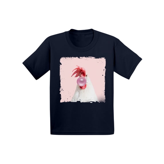 Awkward Styles Funny Rooster with Gum Rooster Clothing Rooster Lovers Funny Gifts for Kids Childrens Outfit Rooster Tshirt Rooster Toddler Shirt Toddler T Shirt Kids Outfit New Animal Collection