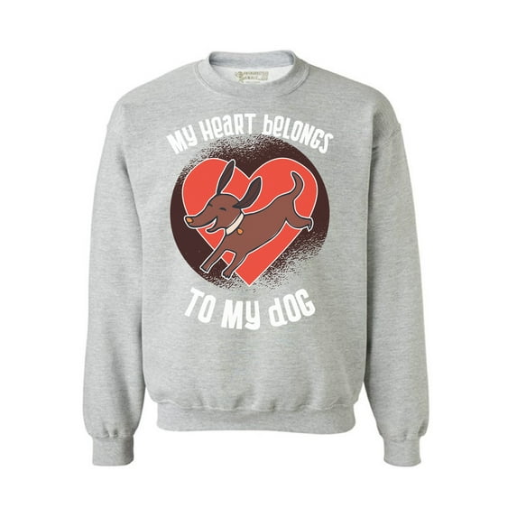 Awkward Styles Funny Valentine's Day Crewneck Top for Singles Dog Lover Sweatshirts Puppy Print