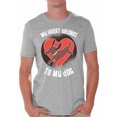 thumbnail image 1 of Awkward Styles Funny Valentine's Day T-Shirt for Singles Dog Lover T Shirts for Men Puppy Print, 1 of 4