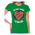 thumbnail image 1 of Awkward Styles Funny Valentine's Day T-Shirt for Singles Dog Lover T Shirts for Women Puppy Print, 1 of 4