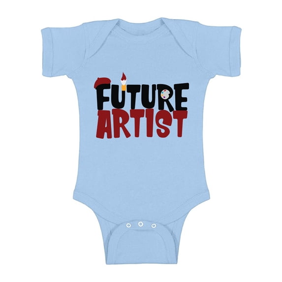 Awkward Styles Future Artist Bodysuit Short Sleeve for Newborn Baby Gifts for 1 Year Old Cute Arttist One Piece Top for Baby Boy Cute Arttist One Piece Top for Baby Girl Art Lover Gifts Paintbrush