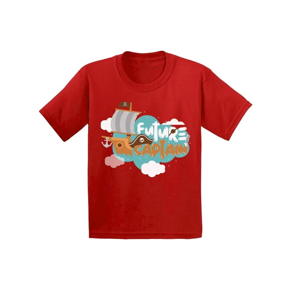 Awkward Styles Future Captain Infant Shirt Cute Nautical Gifts Funny Kids Captain Shirts Birthday Party Pirate Tshirts for Boys Pirate Tshirts for Girls Boating Gifts Sailor T shirts for Kids