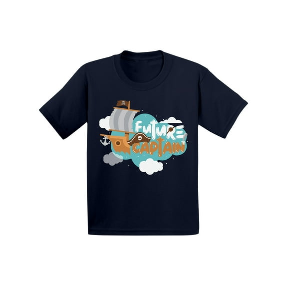 Awkward Styles Future Captain Infant Shirt Cute Nautical Gifts Funny Kids Captain Shirts Birthday Party Pirate Tshirts for Boys Pirate Tshirts for Girls Boating Gifts Sailor T shirts for Kids