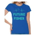 thumbnail image 1 of Awkward Styles Future Fisher Shirt for Women Blue Fishing Clothes for Her Future Fisher Shirt for Mom Fishing Lovers Gifts Lovely Happy Shirt for Women Fisher Women T-Shirt Fisher T Shirt for Wife, 1 of 4