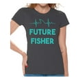 thumbnail image 1 of Awkward Styles Future Fisher Shirt for Women Blue Fishing Clothes for Her Future Fisher Shirt for Mom Fishing Lovers Gifts Lovely Happy Shirt for Women Fisher Women T-Shirt Fisher T Shirt for Wife, 1 of 4