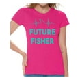 thumbnail image 1 of Awkward Styles Future Fisher Shirt for Women Blue Fishing Clothes for Her Future Fisher Shirt for Mom Fishing Lovers Gifts Lovely Happy Shirt for Women Fisher Women T-Shirt Fisher T Shirt for Wife, 1 of 4