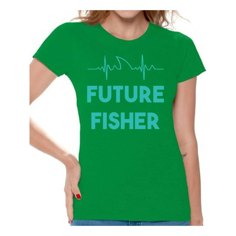 Awkward Styles Future Fisher Shirt for Women Blue Fishing Clothes