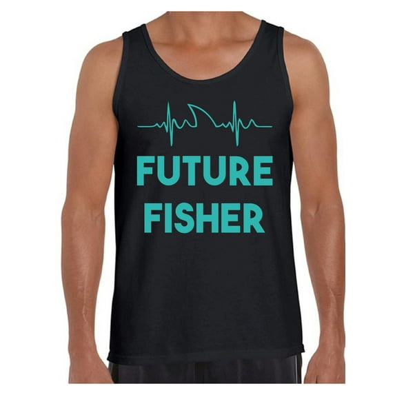 Awkward Styles Future Fisher Tanks Future Fisher Blue Men's Tank Top Fishing T-Shirt for Him Fisher Tank Top for Boyfriend Fishing Lovers Gifts Fisher Tank Top for Dad Future Fisher Shirt for Men