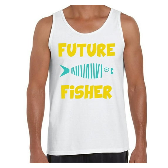 Awkward Styles Future Fisher Tanks Future Fisher Men's Tank Top Fishing T-Shirt for Him Fisher Tank Top for Boyfriend Fishing Lovers Gifts Fisher Tank Top for Dad Future Fisher Shirt for Men