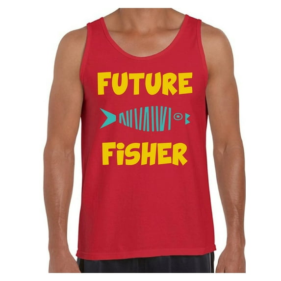 Awkward Styles Future Fisher Tanks Future Fisher Men's Tank Top Fishing T-Shirt for Him Fisher Tank Top for Boyfriend Fishing Lovers Gifts Fisher Tank Top for Dad Future Fisher Shirt for Men