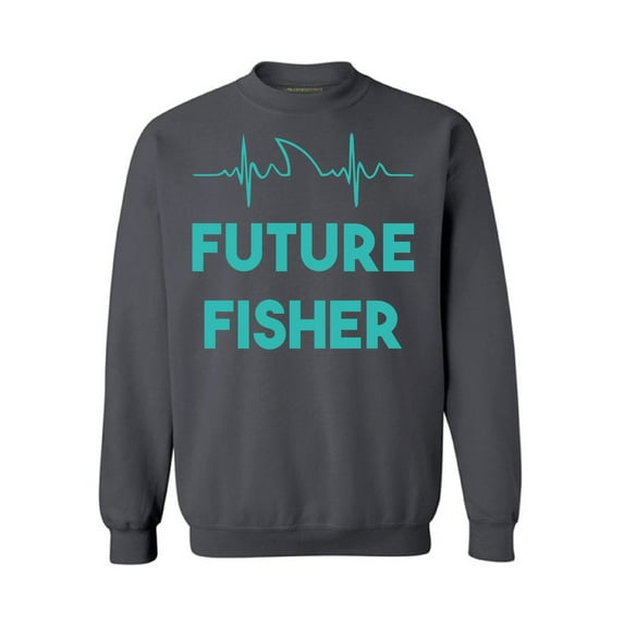 Awkward Styles Future Fisher Unisex Crewneck Fisher Sweater for Men Blue Crewneck for Fisher Future Fisher Crewneck for Women Fishing Clothes Future Fisher Crewneck Fishers Gifts Sweater for Fisher