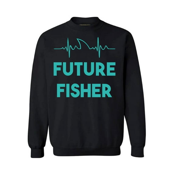 Awkward Styles Future Fisher Unisex Crewneck Fisher Sweater for Men Blue Crewneck for Fisher Future Fisher Crewneck for Women Fishing Clothes Future Fisher Crewneck Fishers Gifts Sweater for Fisher