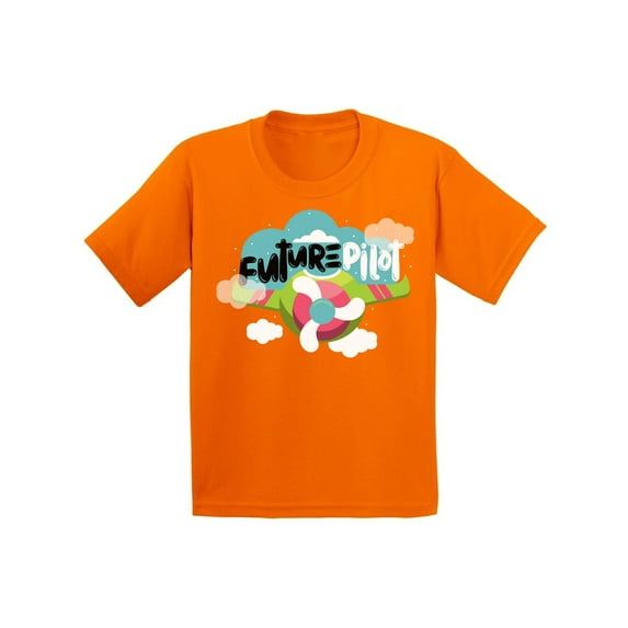 Awkward Styles Future Pilot Youth Shirt Cute Birthday Gifts Funny Pilot Shirts for Kids Themed Party Airplane Tshirts for Boys Airplane Tshirts for Girls Future Job Kids Plane T shirts