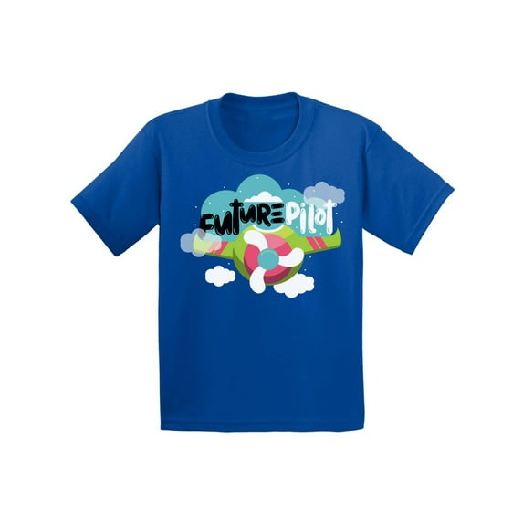Awkward Styles Future Pilot Youth Shirt Cute Birthday Gifts Funny Pilot Shirts for Kids Themed Party Airplane Tshirts for Boys Airplane Tshirts for Girls Future Job Kids Plane T shirts