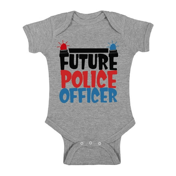 Awkward Styles Future Police Officer Bodysuit Short Sleeve for Newborn Baby Cute Baby Shower Gifts Baby Boy Baby Girl Police One Piece Top Future Job Baby Outfit Funny Police Gifts