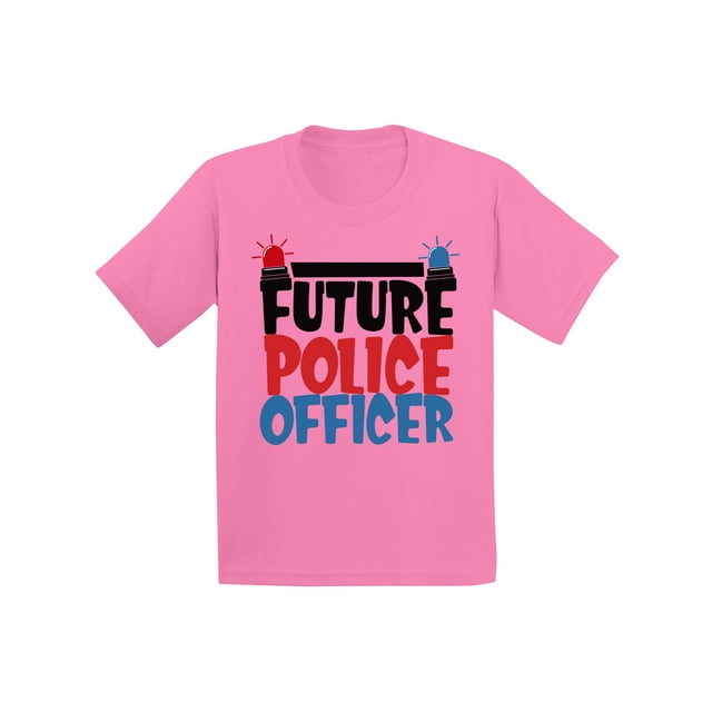 Awkward Styles Future Police Officer Youth Shirt Cute Birthday Gifts Kids Police Shirts Funny Future Job Tshirts for Boys Funny Future Job Tshirts for Girls Themed Party Policeman T shirts for Kids