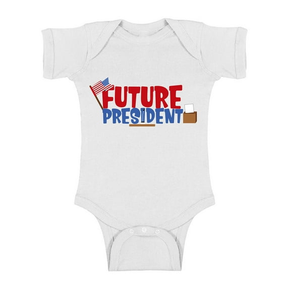 Awkward Styles Future President Bodysuit Short Sleeve fo Newborn Baby Cute Gifts for 1Year Old Funny President One Piece Top for Baby Boy Funny President One Piece Top for Baby Girl