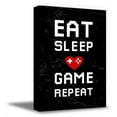 thumbnail image 1 of Awkward Styles Gamer Canvas Wall Art Eat Sleep Game Repeat Home Decor Prints, 1 of 7