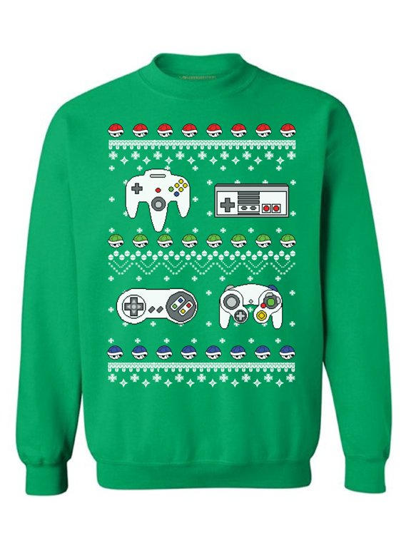 Gamer Christmas Sweatshirt Christmas Gaming Gifts for Men Women's Christmas Geek Sweater Retro Gaming Outfit Gamer Ugly Christmas Sweater Funny Christmas Sweatshirts for Women and Men