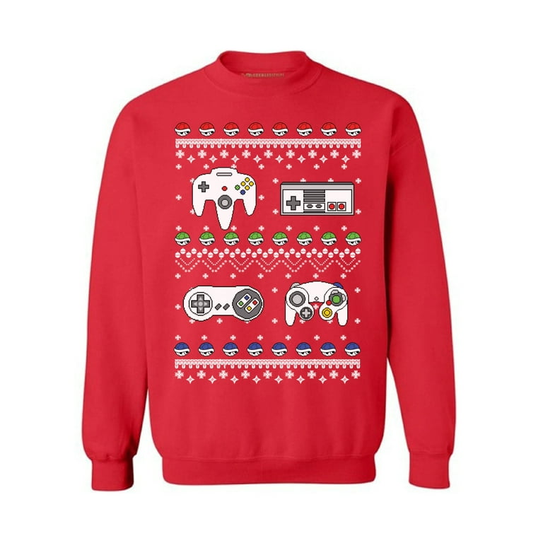 Awkward Styles Gamer Christmas Sweatshirt, Retro Gaming Outfit