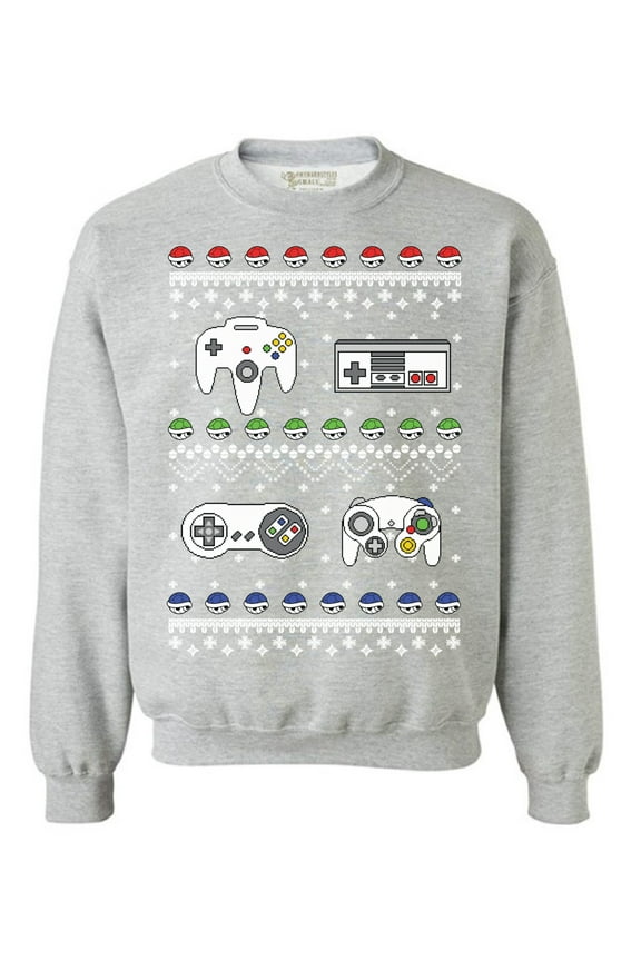 Gamer Christmas Sweatshirt Christmas Gaming Gifts for Men Women's Christmas Geek Sweater Retro Gaming Outfit Gamer Ugly Christmas Sweater Funny Christmas Sweatshirts for Women and Men