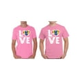 thumbnail image 1 of Awkward Styles Gay Couple Shirts Gay Love T-Shirts for Men Rainbow Heart, 1 of 4