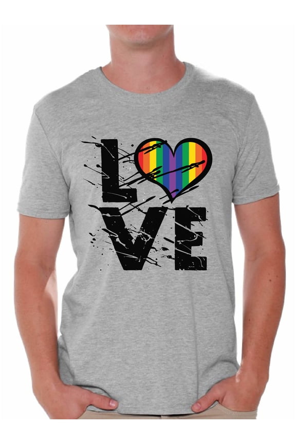 Gay Love T Shirt for Men Gay Shirt for Husband Gay Gifts Gay Pride Tshirt for Him Gay Mens Shirt Gay Flag T Shirt Rainbow T Shirt Gay Mens Tshirt LGBT Clothing Gay Rights Gay T-Shirt