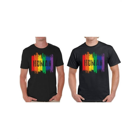 Awkward Styles Gay Pride T-Shirts Human T Shirts for Men LGBTQ Couple