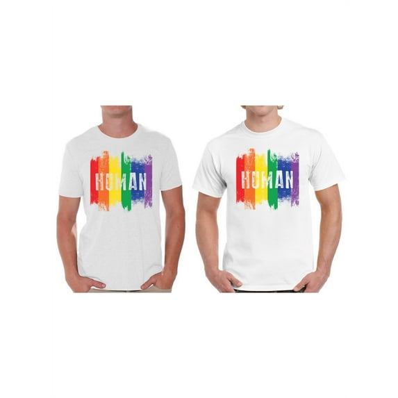 Awkward Styles Gay Pride T-Shirts Human T Shirts for Men LGBTQ Couple