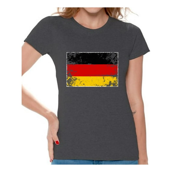 Awkward Styles Germany Flag Shirt for Women German Soccer 2018 Tshirt Gifts from Germany Flag of Germany German Women Germany Shirts for Women Germany 2018 Tshirt German Gifts for Her German Flag