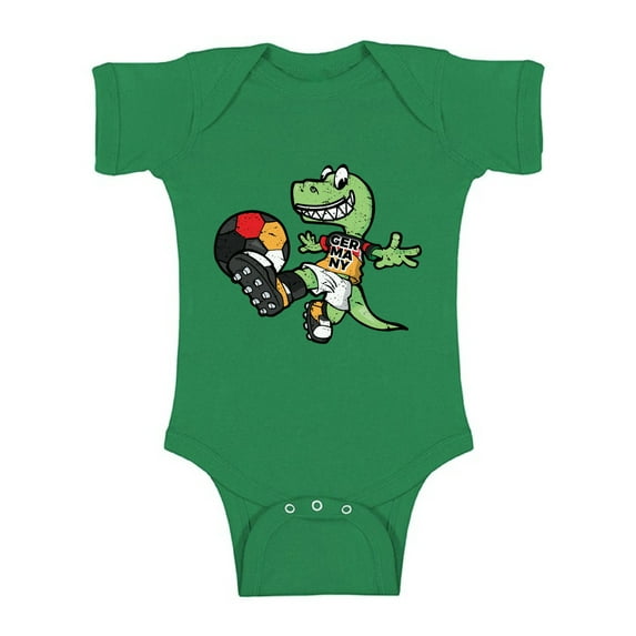 Awkward Styles Germany Soccer Baby Bodysuit Short Sleeve Dinosaur One Piece Top