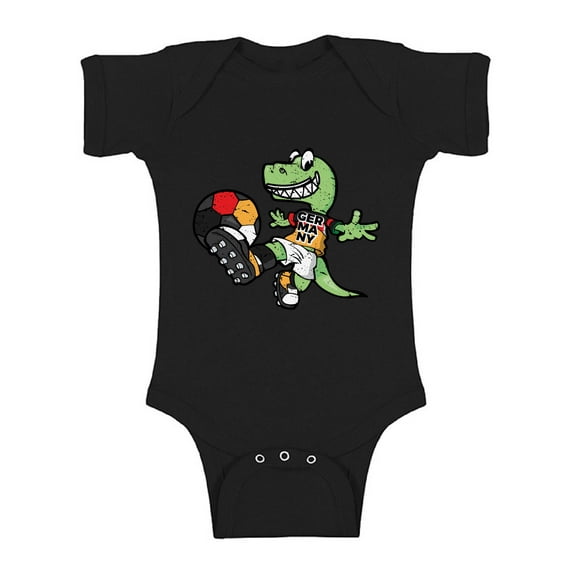 Awkward Styles Germany Soccer Baby Bodysuit Short Sleeve Dinosaur One Piece Top