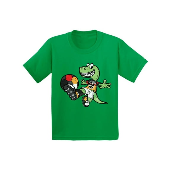 Awkward Styles Germany Soccer Youth Shirt Cute Dinosaur Football Shirt for Kids