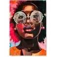 thumbnail image 1 of Awkward Styles Gifts for Her Stylish Decor Ideas Unframed Poster Prints for Living Dining Room Decor African Woman in Sunglasses Poster Decals African Girl Portrait Pop Art Picture Colorful Decals, 1 of 3