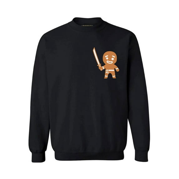 Awkward Styles Gingerbread Man Ninja Pocket Christmas Sweatshirt Gingerbread Xmas Sweater Funny Xmas Gifts Gingerbread Ninja Christmas Sweater Holiday Outfit Christmas Pocket Sweater