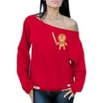 thumbnail image 1 of Awkward Styles Gingerbread Man Ninja Pocket Christmas Sweatshirt Off The Shoulder Gingerbread Christmas Sweater for Women Xmas Off Shoulder Sweater Funny Holiday Gifts for Her Xmas Sweater, 1 of 5