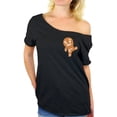thumbnail image 1 of Awkward Styles Gingerbread Ninja Pocket Off Shoulder Shirt Christmas Pocket Tshirt Oversized Women's Christmas T Shirt Gingerbread Xmas Shirt Off The Shoulder Funny Christmas Gifts for Her, 1 of 4