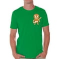 thumbnail image 1 of Awkward Styles Ginja Pocket Tshirt Gingerbread Ninja Christmas Shirt for Men Funny Christmas Shirts Men's Christmas T Shirt Gingerbread Man Holiday Shirt Christmas Pocket Tshirt Funny Xmas Gifts, 1 of 4