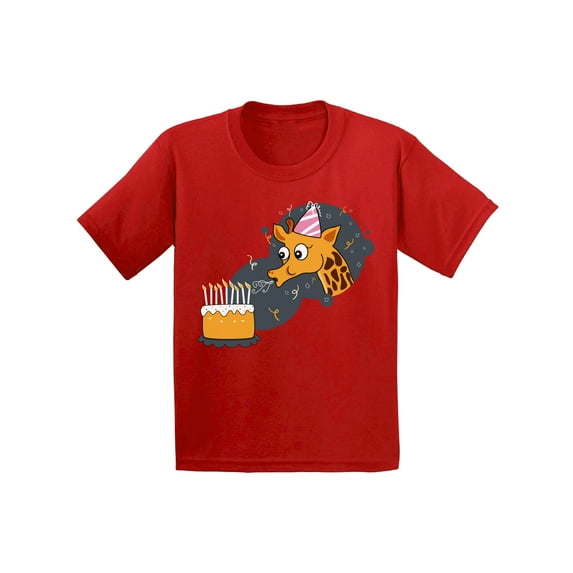 Awkward Styles Giraffe Birthday Youth Shirt Cute Birthday Gifts Giraffe Tshirts for Kids Themed Party T shirt for Birthday Boy T shirt for Birthday Girl Animal Lover Gifts Kids Birthday Party