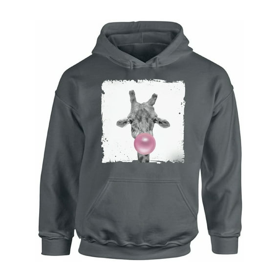 Awkward Styles Giraffe Blowing Gum Animal Themed Clothes Giraffe with Gum Hoodie Animal Hoodie for Woman Funny Animal Gifts Giraffe Clothing Cute Animals Best Unisex Gifts Cute Hoodie Crewneck