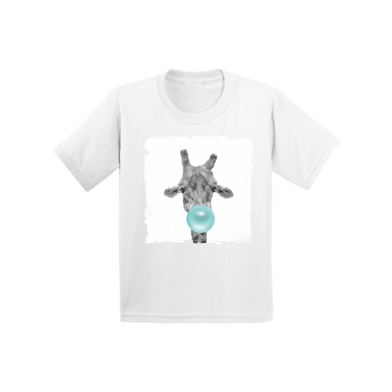 Awkward Styles Giraffe Gifts for Kids Funny Giraffe Shirt Infant Outfit Kids Style Giraffe Shirt for Children Giraffe Blowing Gum Tshirt Fancy Giraffe Shirt Animals Kids T Shirt Giraffe Infant Tshirt