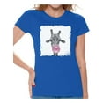 thumbnail image 1 of Awkward Styles Giraffe T Shirt Cute Animal T Shirt Giraffe Shirt Women T Shirt Giraffe Blowing Gum T Shirt Animal Clothes T-Shirt for Woman Funny Animal Lovers Gifts for Her Giraffe Clothing, 1 of 4